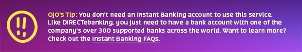 instant banking tip