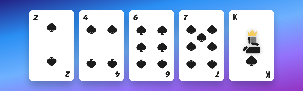 A flush in poker is all cards of the same suit