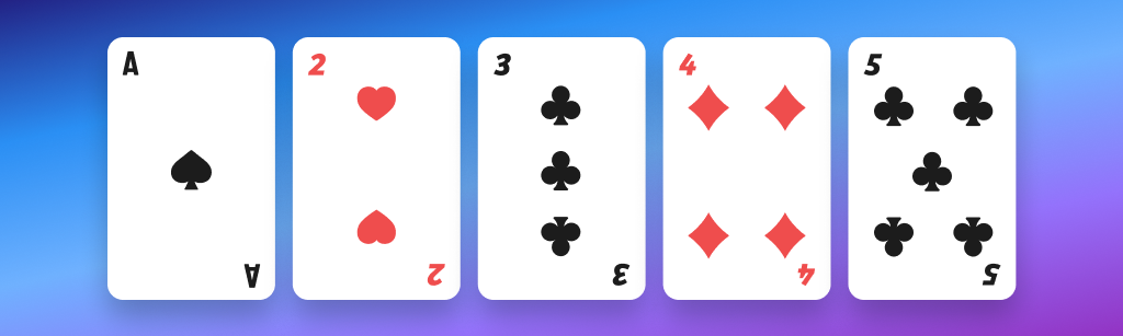 5 cards in a row in poker is a straight or run