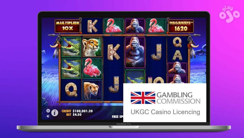 UKGC logo shown over slot screen